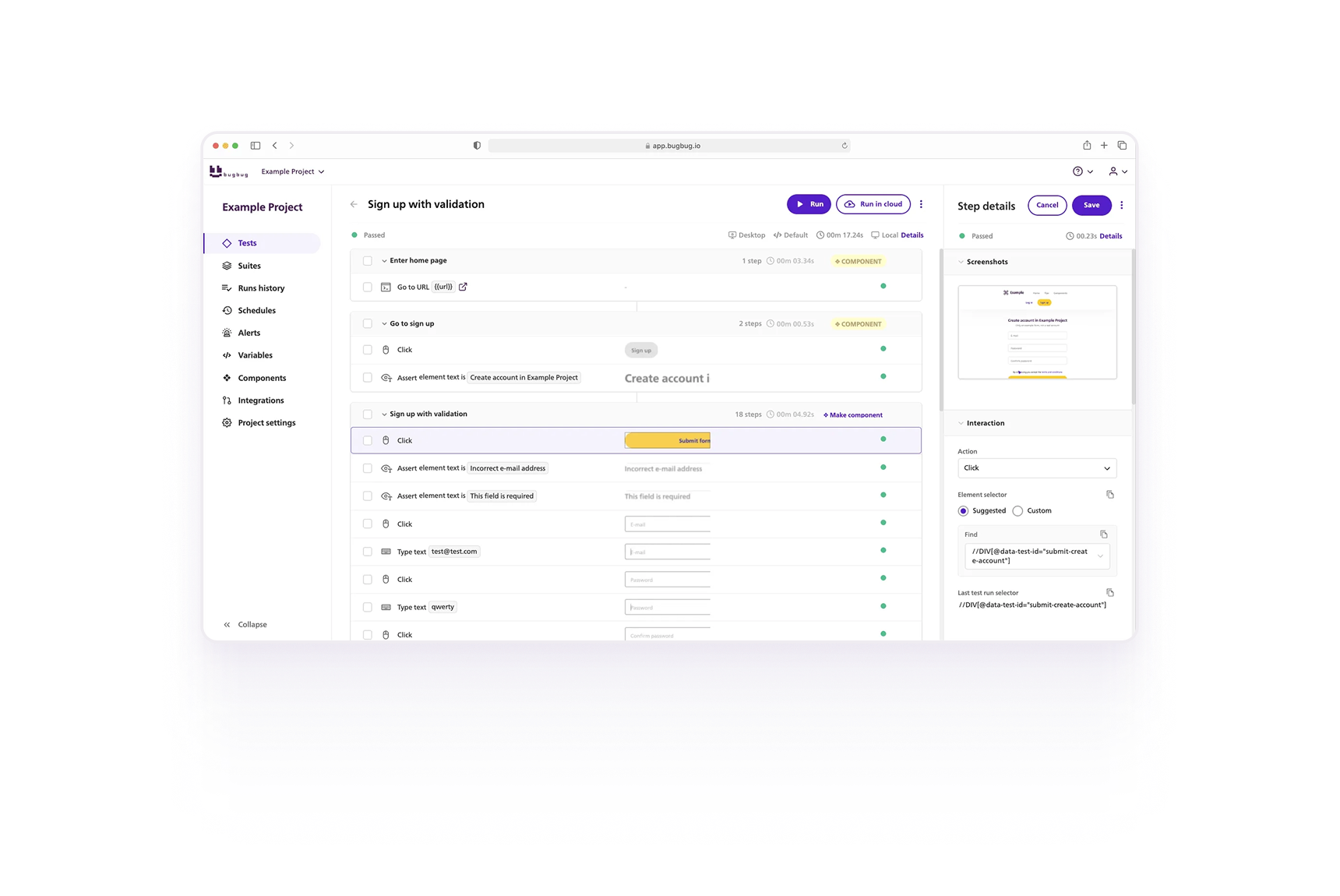 BugBug App Screenshot
